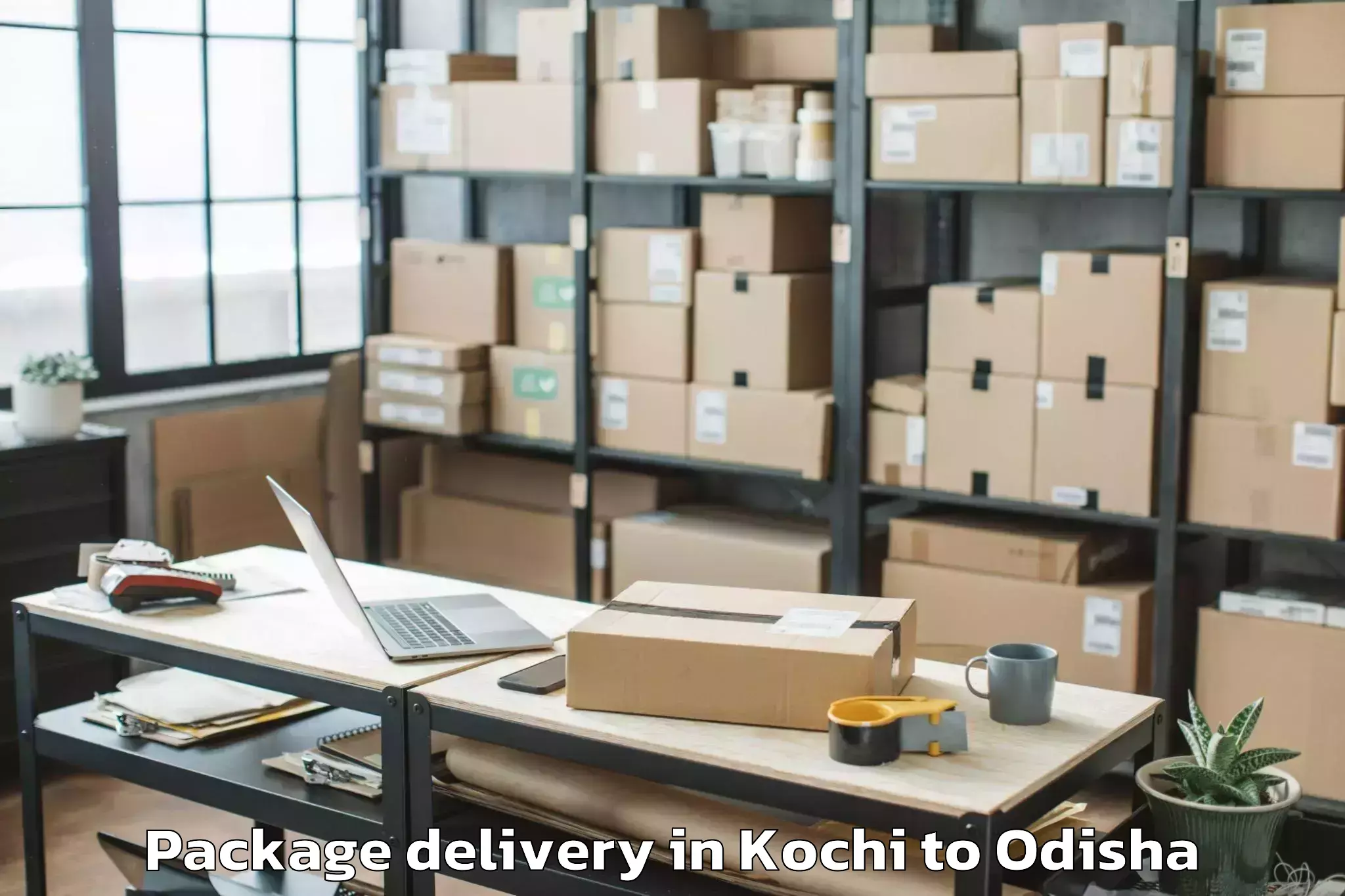 Easy Kochi to Odagaon Package Delivery Booking